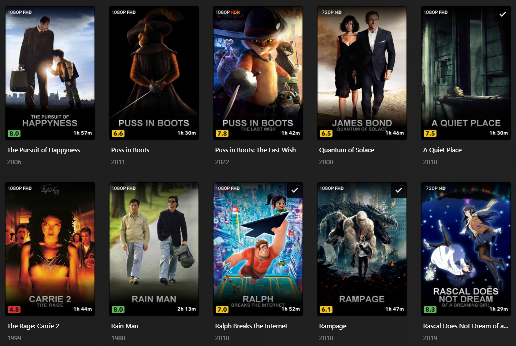 Kometa – Movie poster overlays