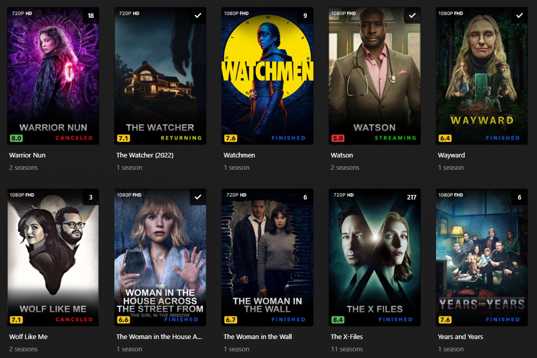 Kometa – TV show poster overlays
